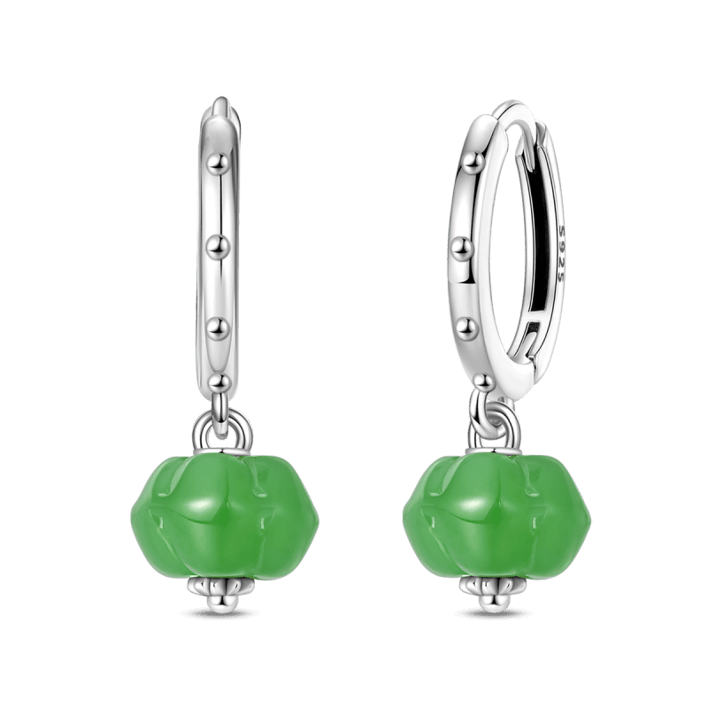 Pendientes De Aro Gema de Bosque