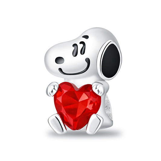 Charm Snoopy Con Corazón De Peanuts®