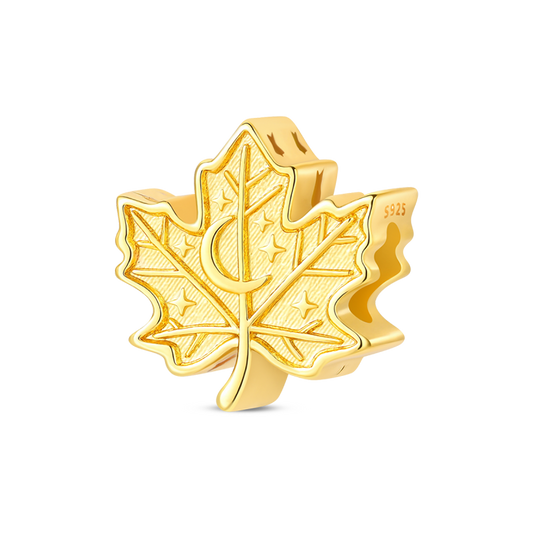 Charm Hoja Dorada De Maple De Canadá