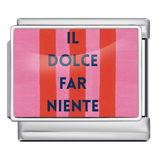 Charm Para Brazalete Italiano IL Dolce Far Niente Plata / Oro
