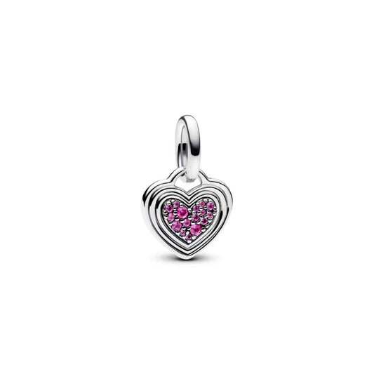 Charm Colgante Corazón Rosa Grabable