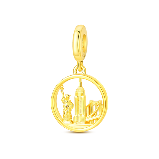 Charm Colgante New York Dorado
