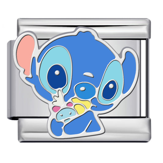 Charm Para Brazalete Italiano Baby Stitch Con Peluches De Lilo & Stitch De Disney®