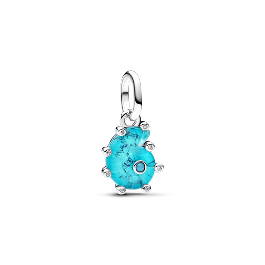 Charm Colgante Globo Cristal De Murano Azul