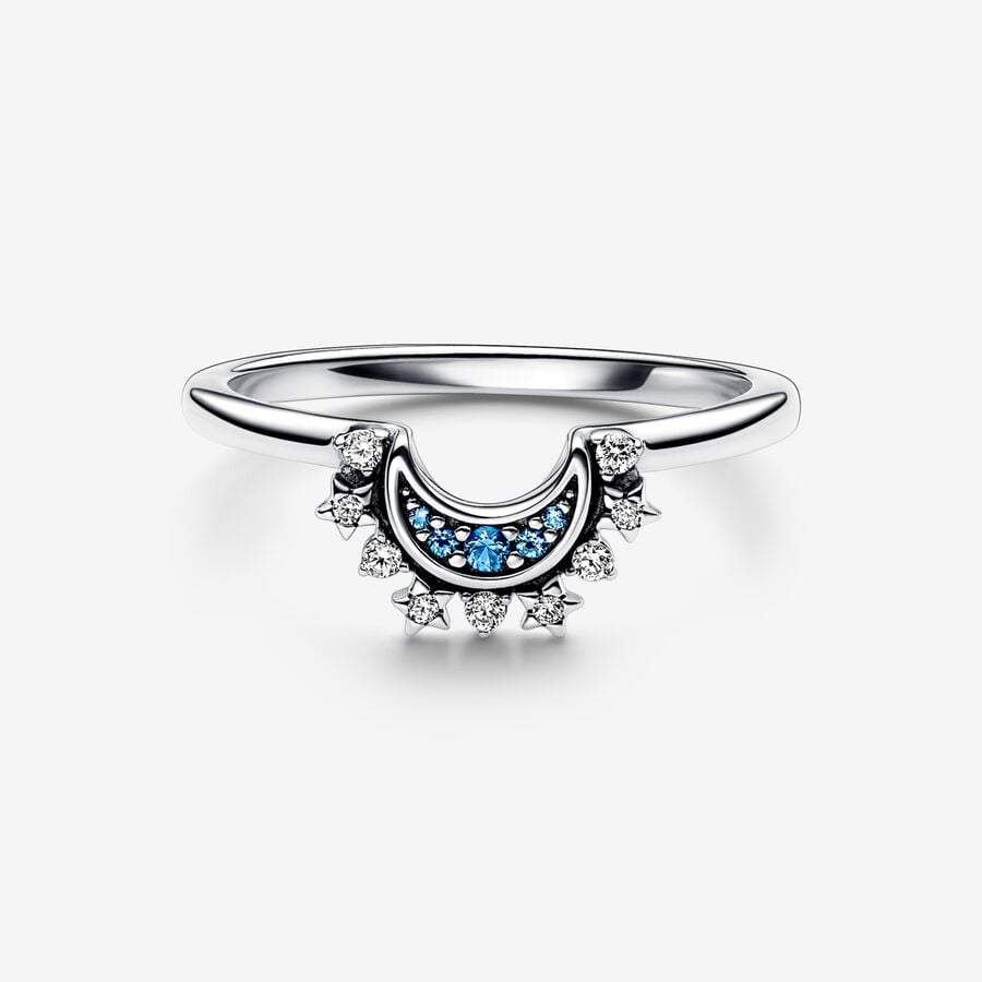 Anillo Luna Azul Celeste 🌙