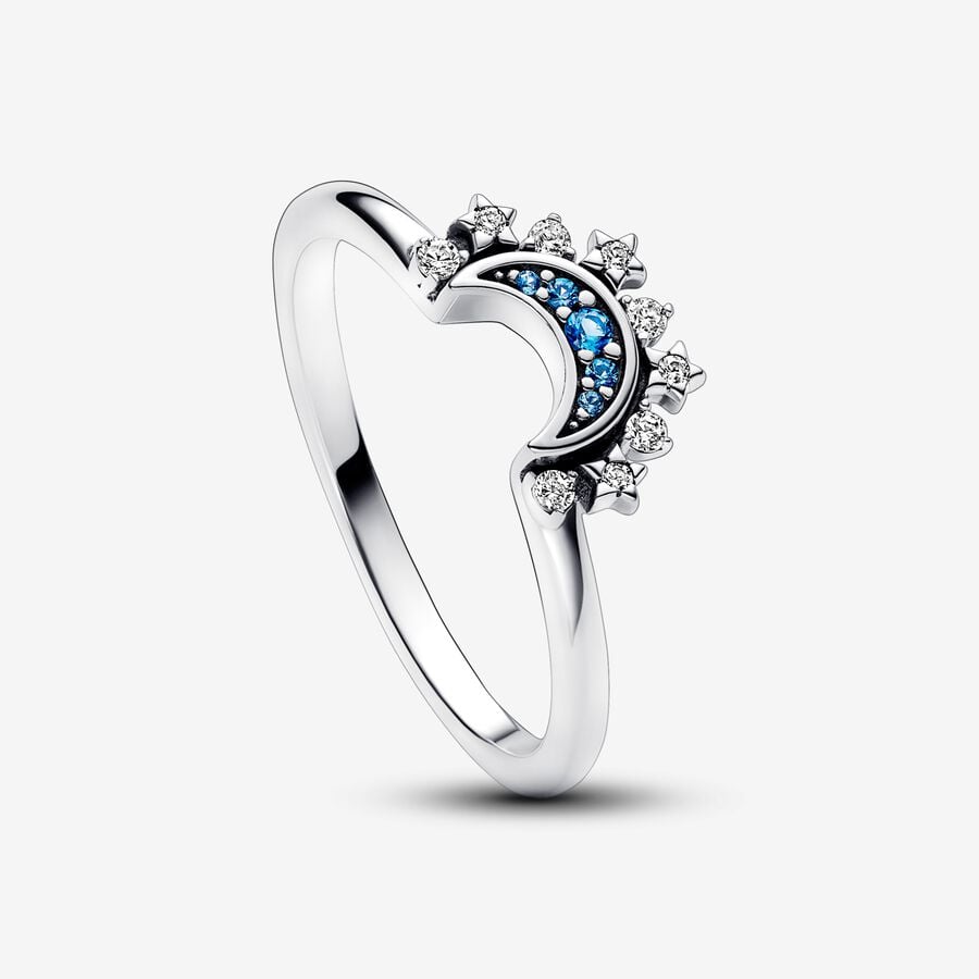 Anillo Luna Azul Celeste 🌙