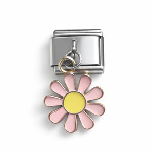Charm Para Brazalete Italiano Flor Colgante