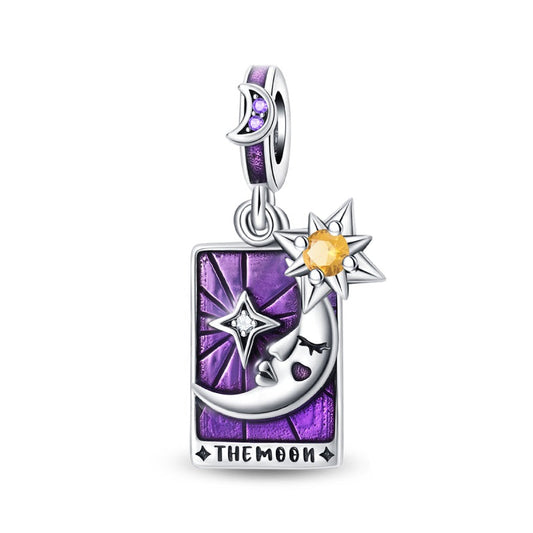 Charm Colgante Doble De La Luna Carta Tarot