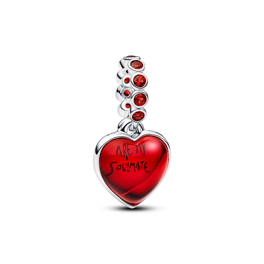 Charm Colgante Corazón Murano Rojo