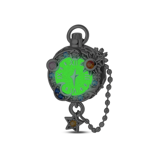 Charm Reloj Del Conejo Blanco De Alicia En El País De Las Maravillas De Disney® / Glow In The Dark
