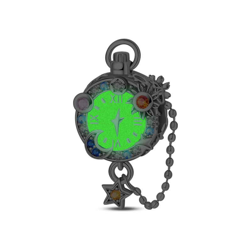 Charm Reloj Del Conejo Blanco De Alicia En El País De Las Maravillas De Disney® / Glow In The Dark