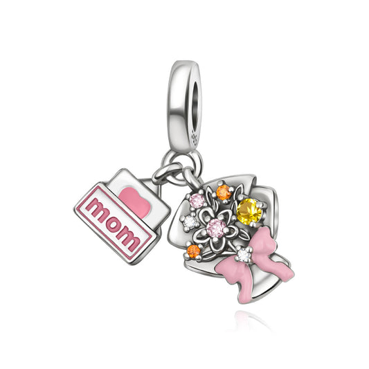 Charm Colgante Flores Para Mamá