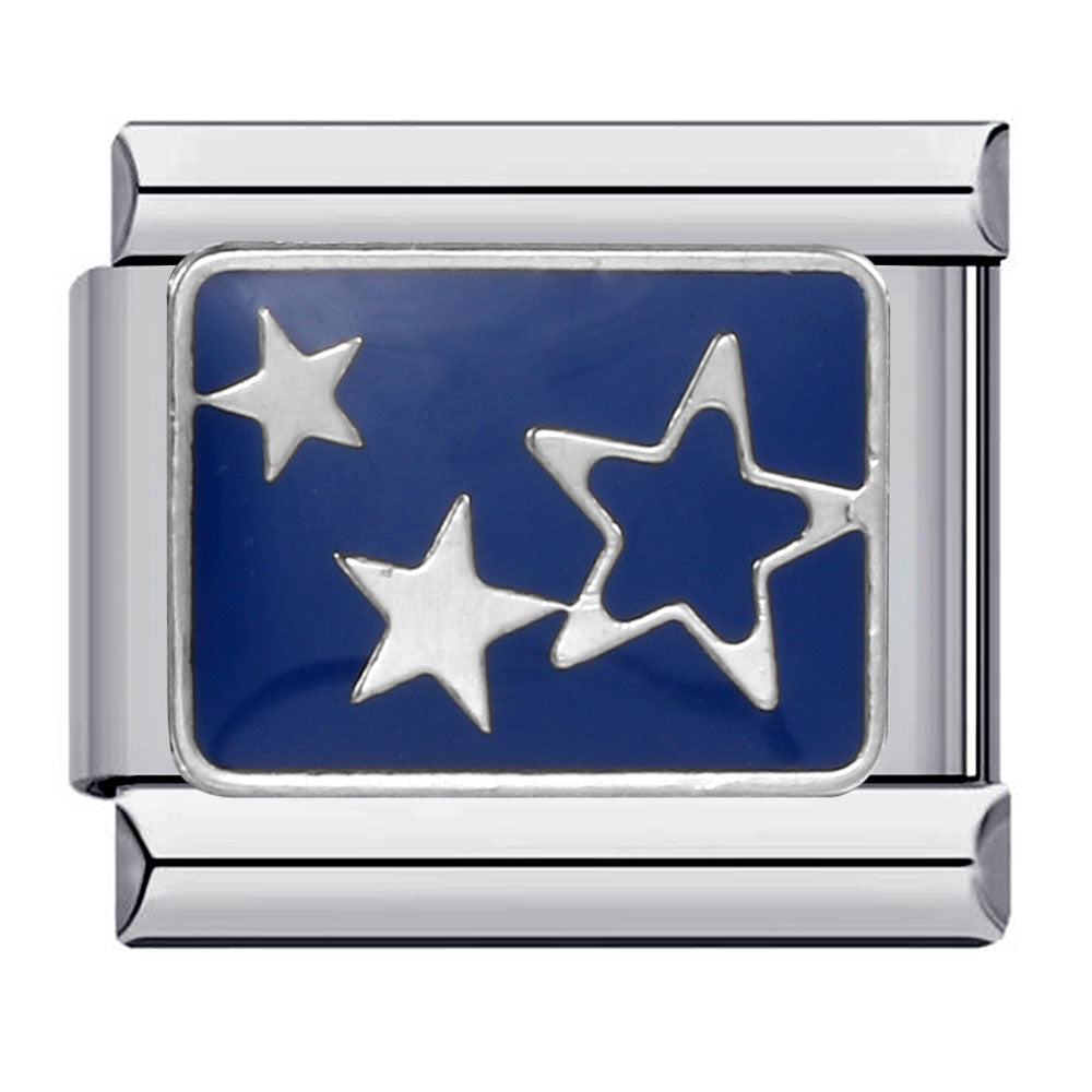 Charm Para Brazalete Italiano Estrellas Plata / Oro