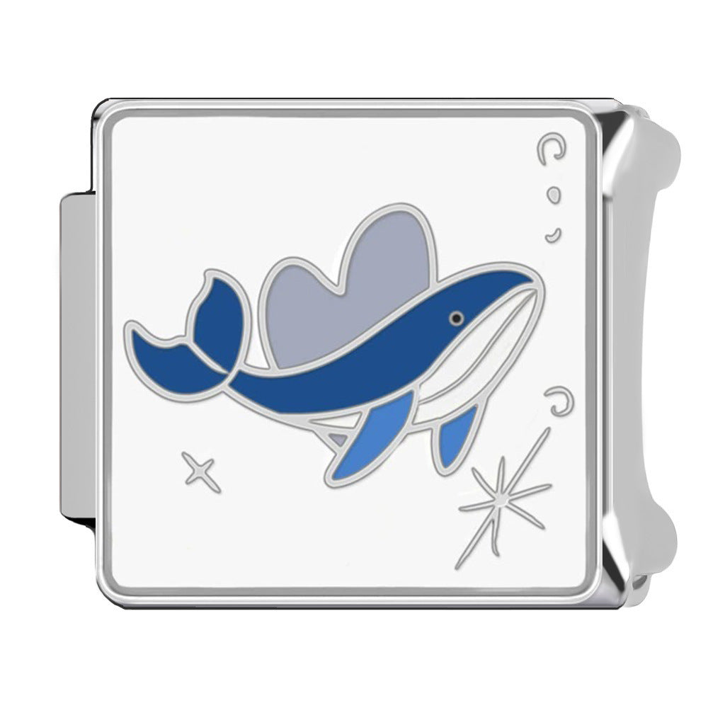 Charm Para Brazalete Italiano Ballena Azul