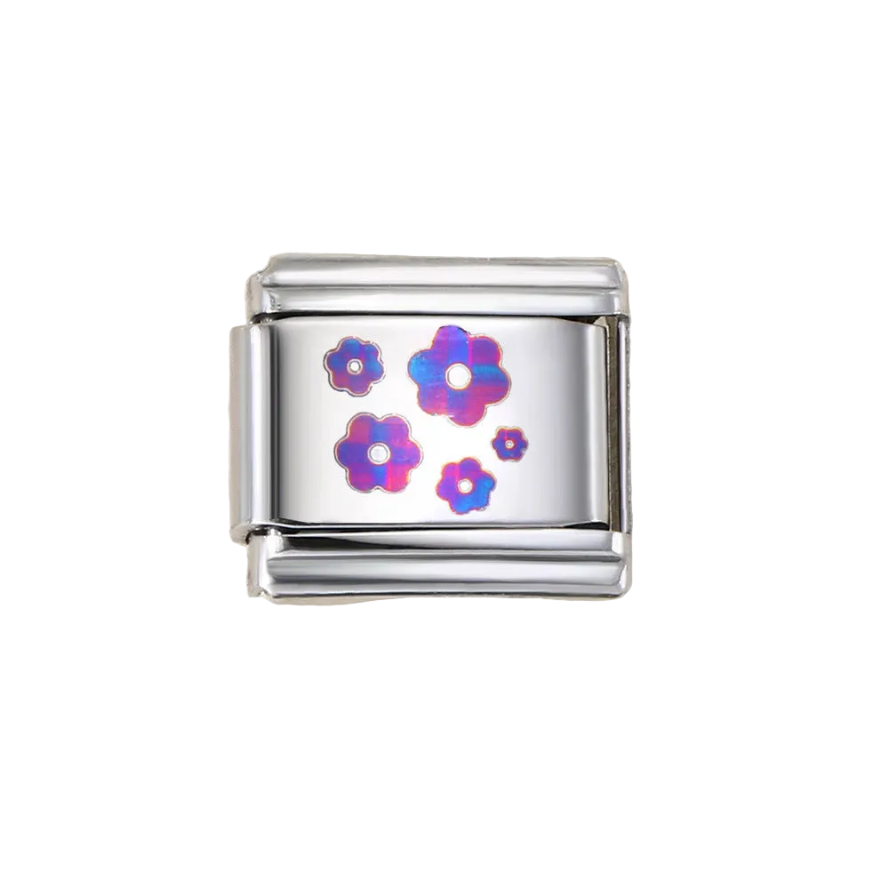 Charm Para Brazalete Italiano Tornasol Flores