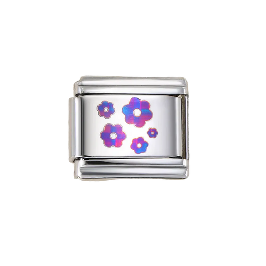 Charm Para Brazalete Italiano Tornasol Flores