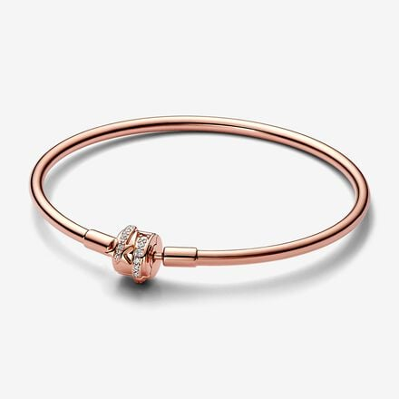 Brazalete Rígido Con Broche De Estrella Fugaz Plata / Oro