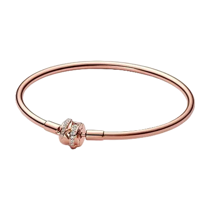 Brazalete Rígido Con Broche De Estrella Fugaz Plata / Oro