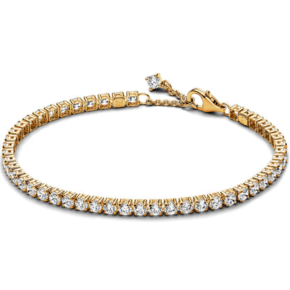 Brazalete Timeless Zircónias Zafiro / Oro