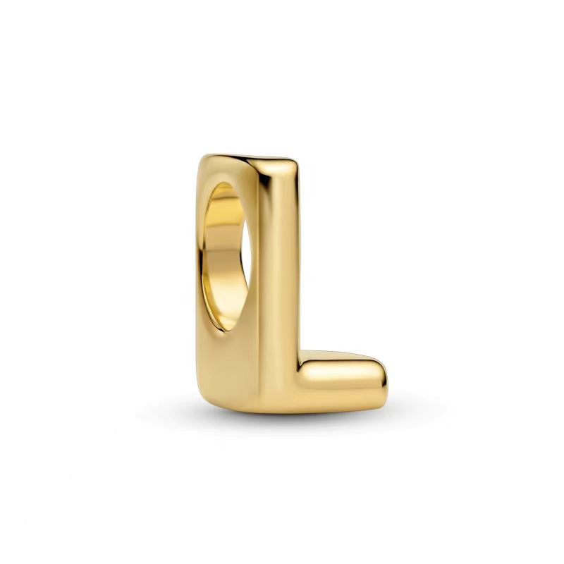 Charm Con Letra Del Alfabeto A-Z Dorado