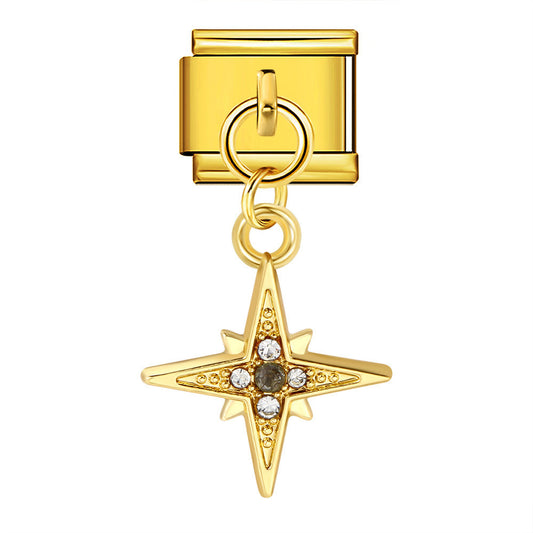 Charm Colgante Para Brazalete Italiano Estrella De Luz