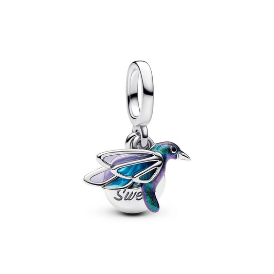 Charm Colgante Doble Colibrí