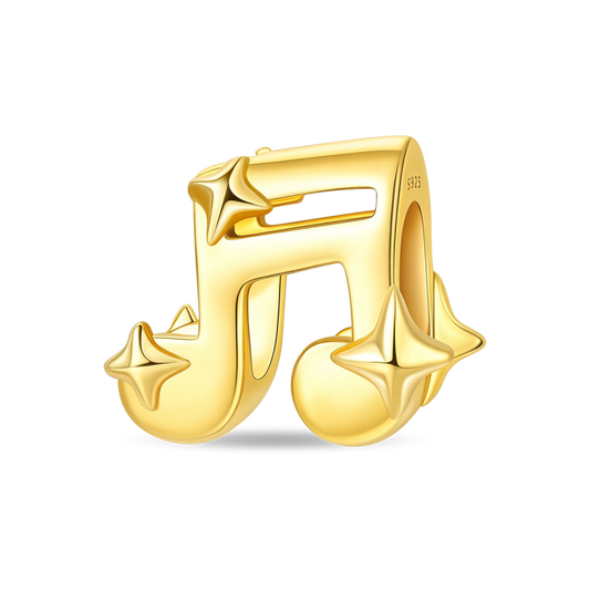 Charm Nota Musical Dorada