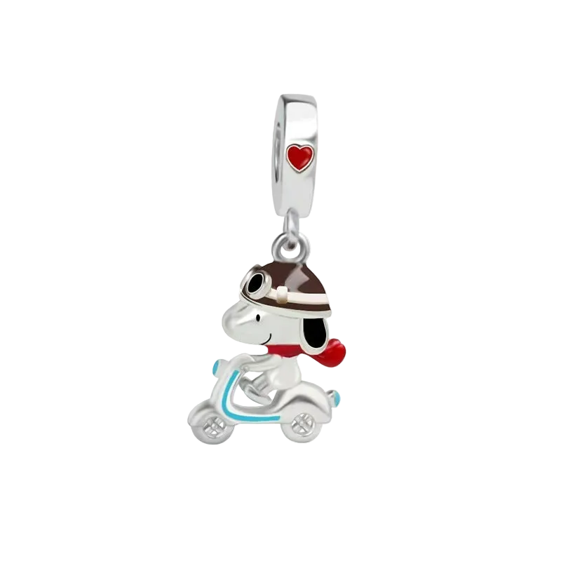 Charm Colgante Snoopy En Moto De Peanuts®