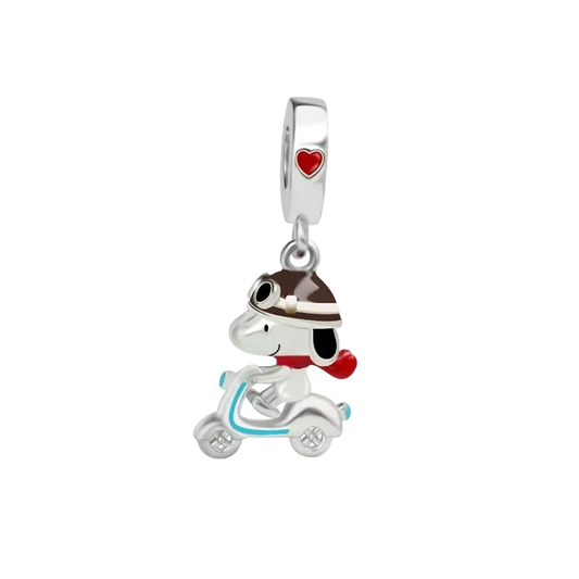 Charm Colgante Snoopy En Moto De Peanuts®