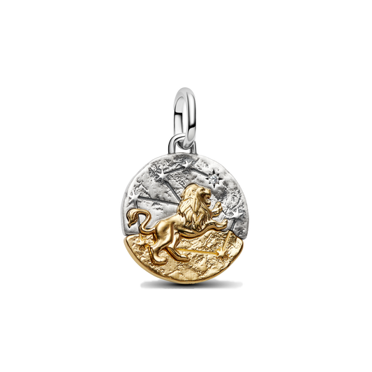 Charm Colgante Medallón Signos Zodiacales Doble Tono