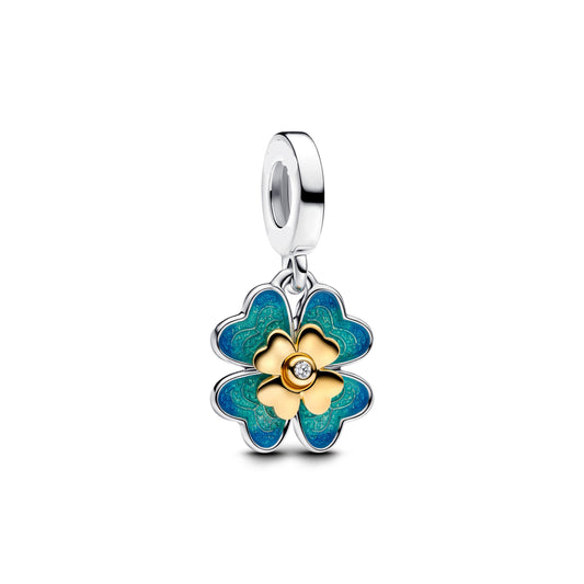 Charm Colgante Con Diamante De Laboratorio Trébol