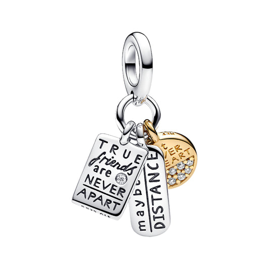 Charm Colgante Triple Amigos Verdaderos