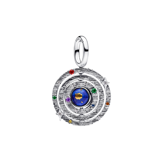 Charm Colgante Medallón Sistema Solar Giratorio