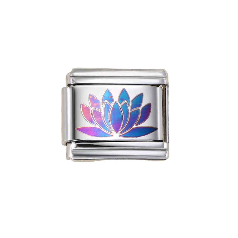 Charm Para Brazalete Italiano Tornasol Flor De Loto