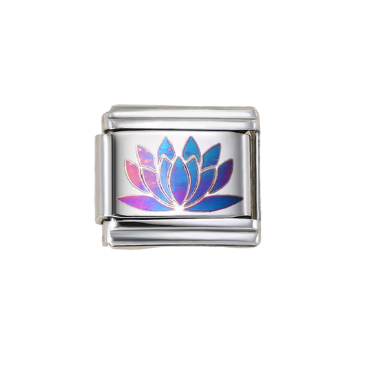 Charm Para Brazalete Italiano Tornasol Flor De Loto