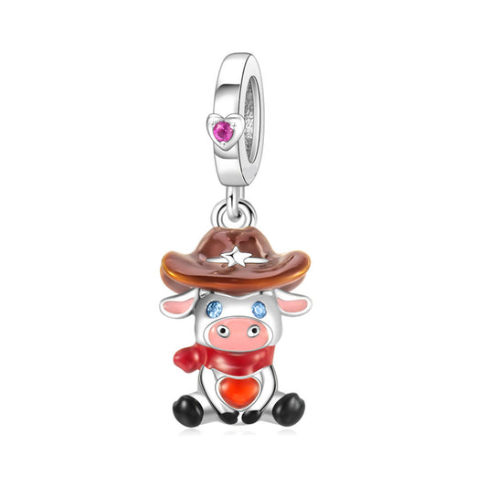 Charm Colgante De Vaca Granjera
