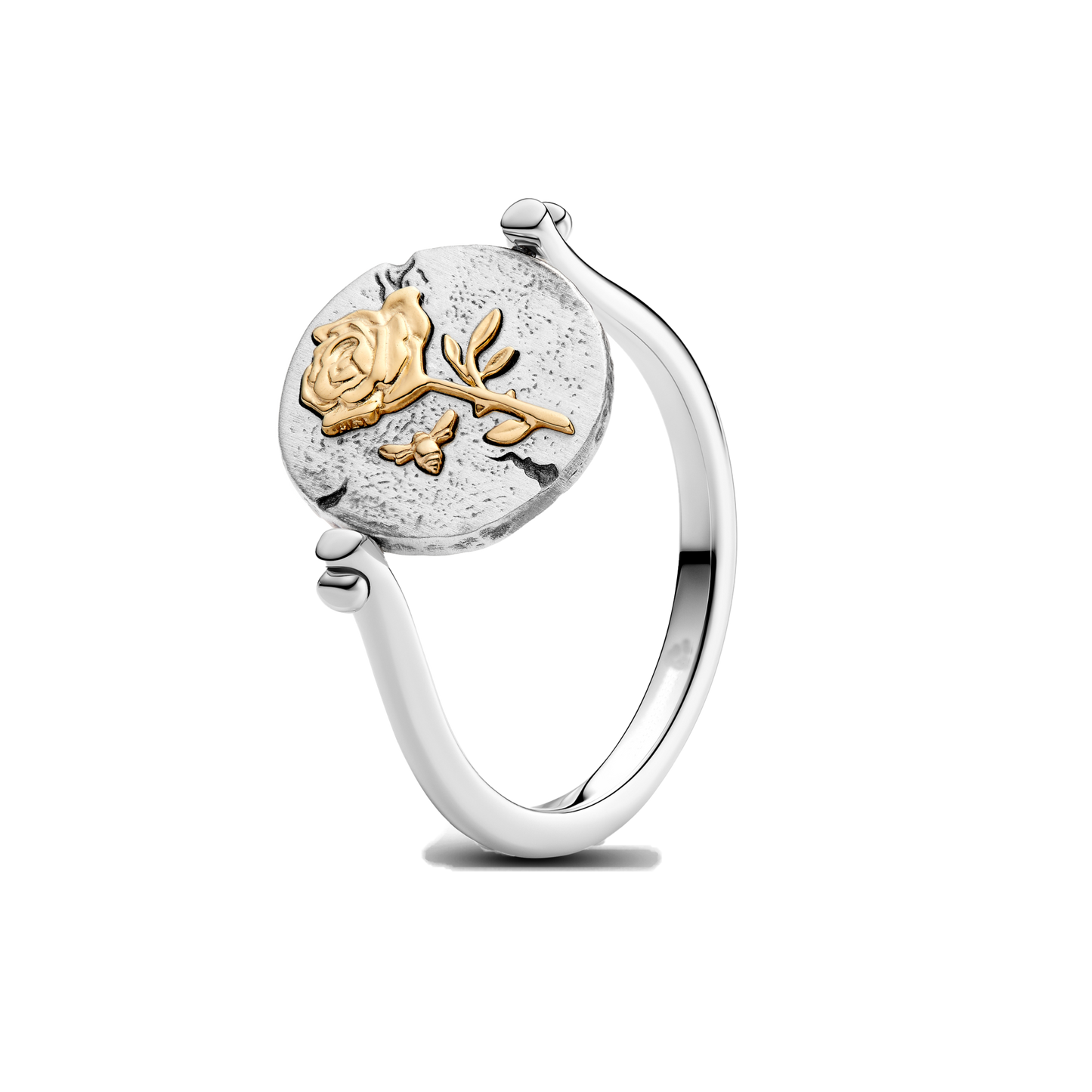 Anillo Medallón Rosa