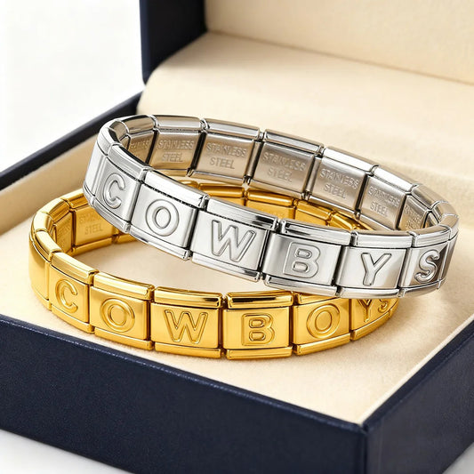 Charm Para Brazalete Italiano Alfabeto A-Z Oro