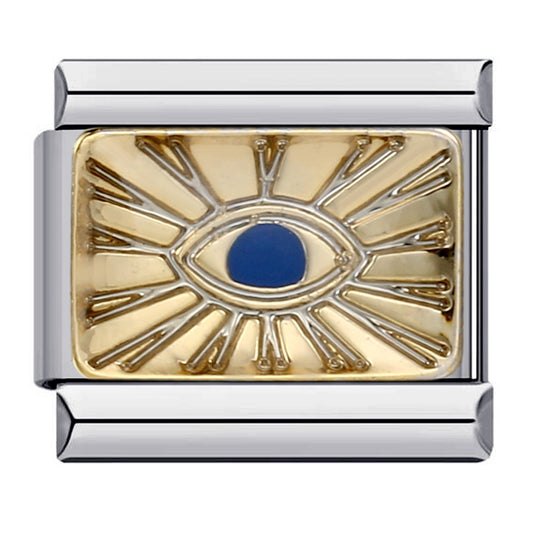 Charm Para Brazalete Italiano Ojo Nazar Dorado