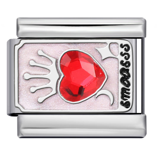 Charm Para Brazalete Italiano Corazón Rojo