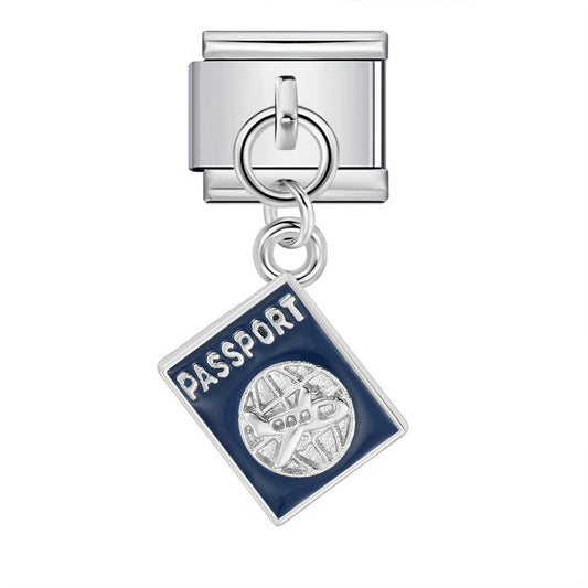 Charm Colgante Para Brazalete Italiano Pasaporte