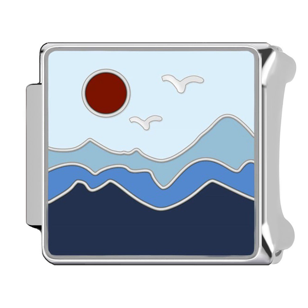 Charm Para Brazalete Italiano Puesta De Sol