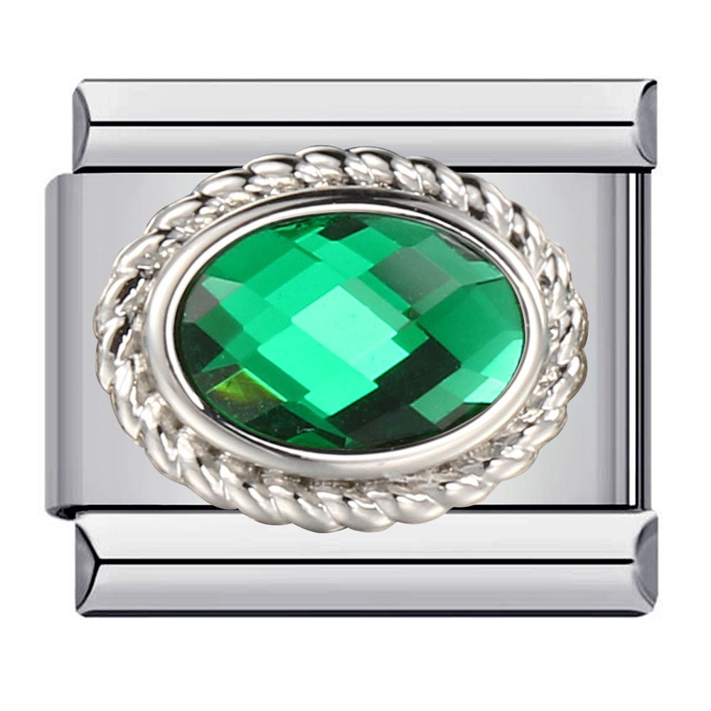 Charm Para Brazalete Italiano Piedra Preciosa