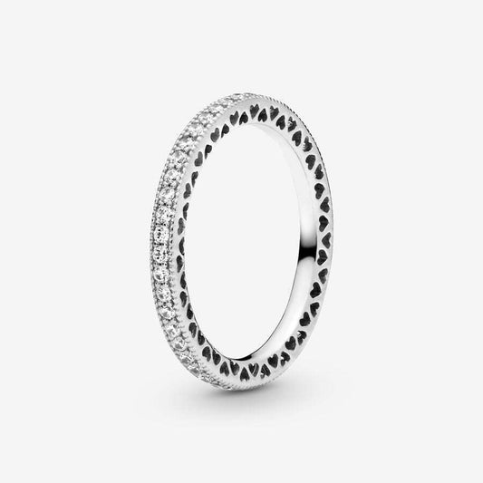 Anillo Corazones Pavé
