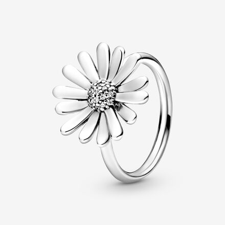 Anillo Margarita Con Centro De Pavé