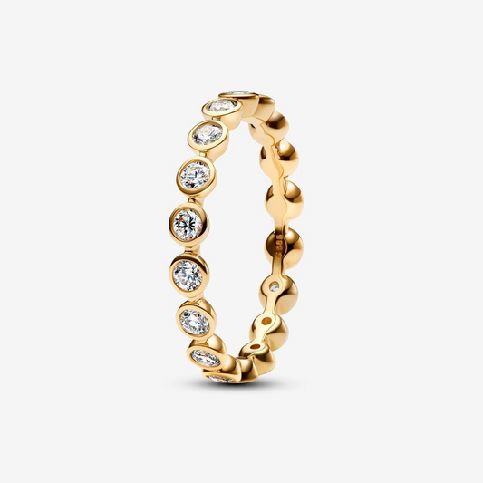 Anillo Círculos Con Diamante