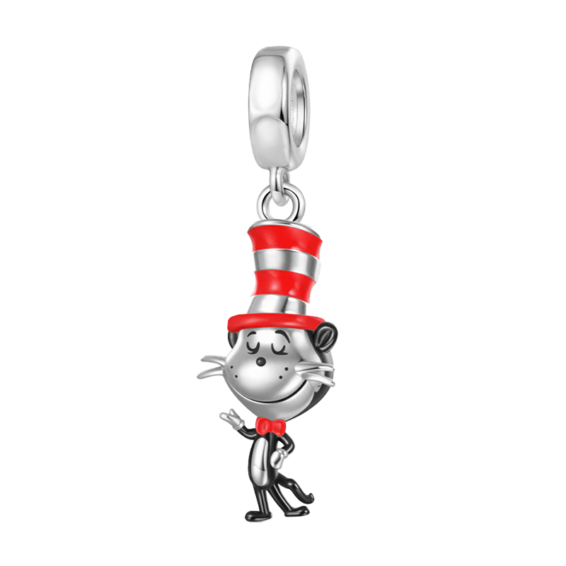 Charm Colgante El Gato Con Sombrero