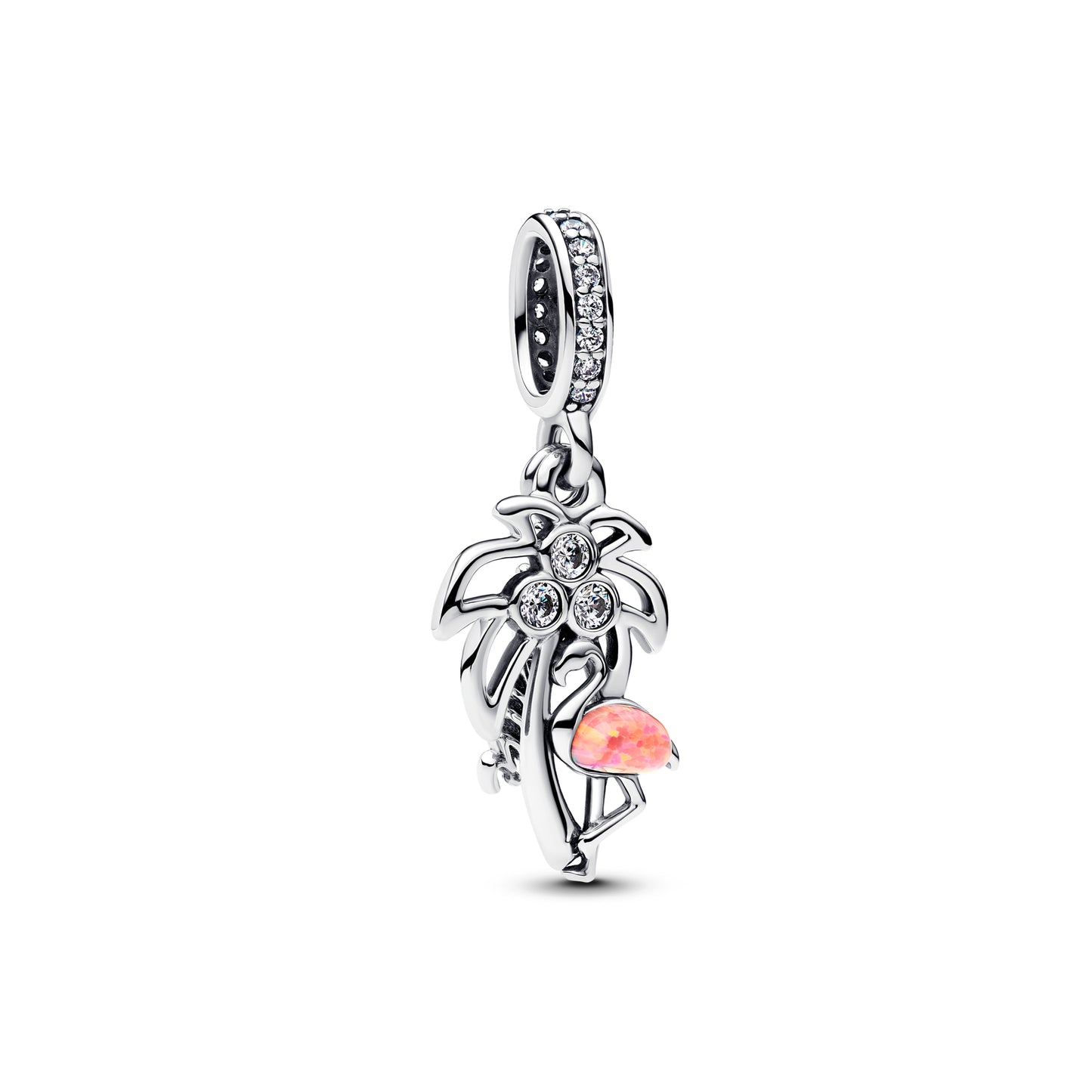Charm Colgante Palmera Rosa Opalescente
