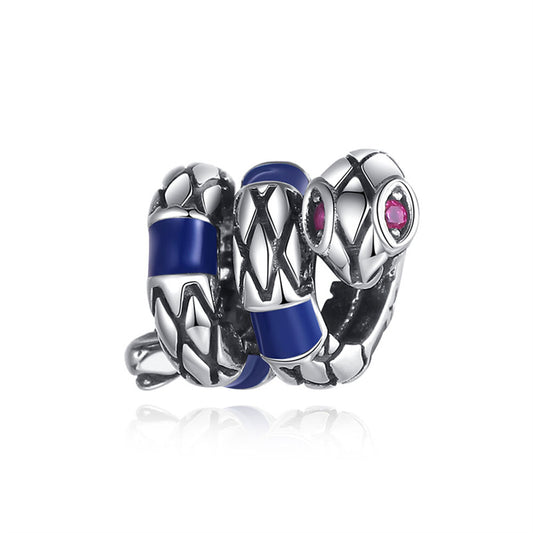 Charm De Serpiente Plateada