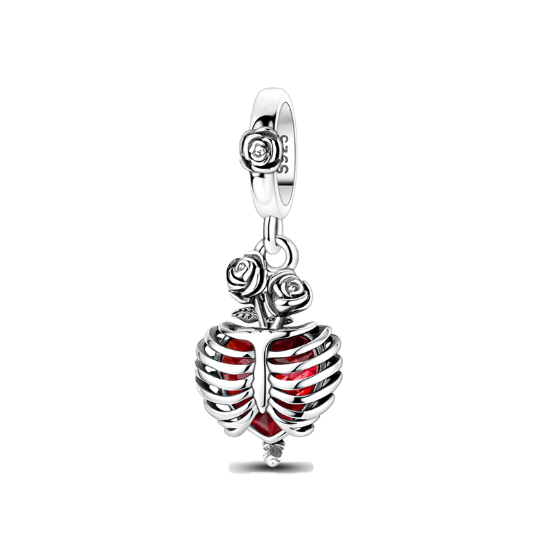 Charm Colgante Anatomía Corazón Rojo